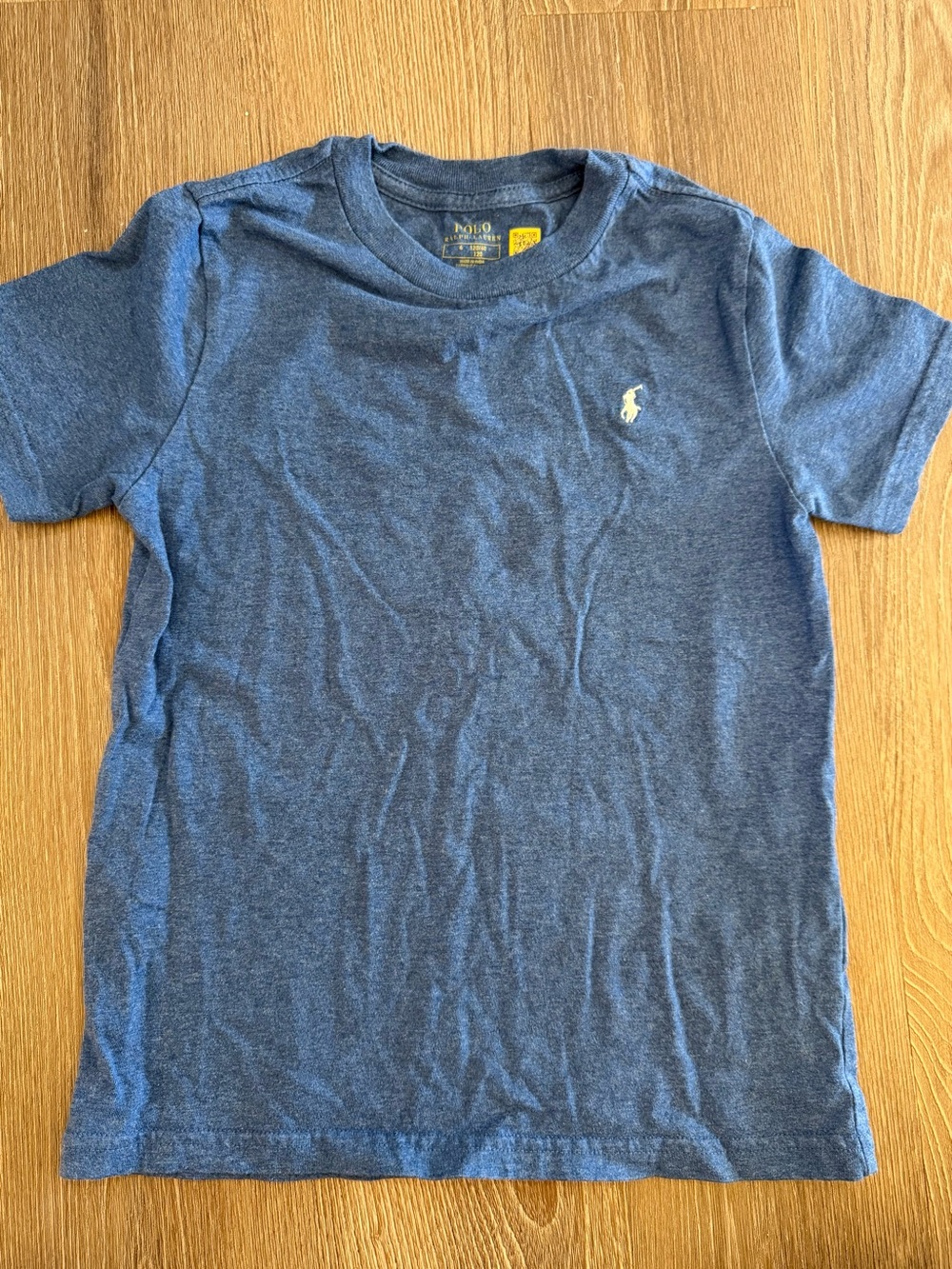 Polo Ralph Lauren Heather Blue Kids Crewneck Tee - size 6